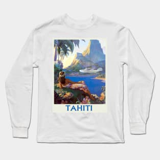 beauty tahiti retro art Long Sleeve T-Shirt